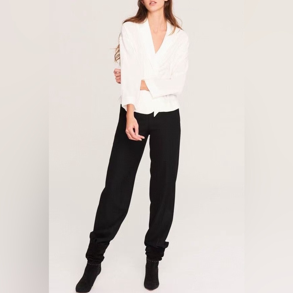 NWT $395 Ba&Sh Sugar Belted Jacket In White
